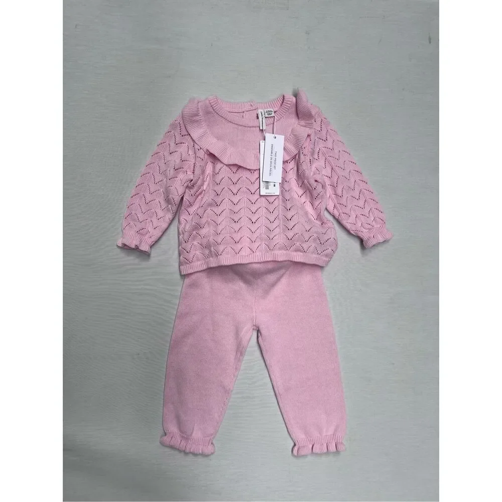 Janie and Jack Baby Ruffle Collared Sweater Set size 6–12 months